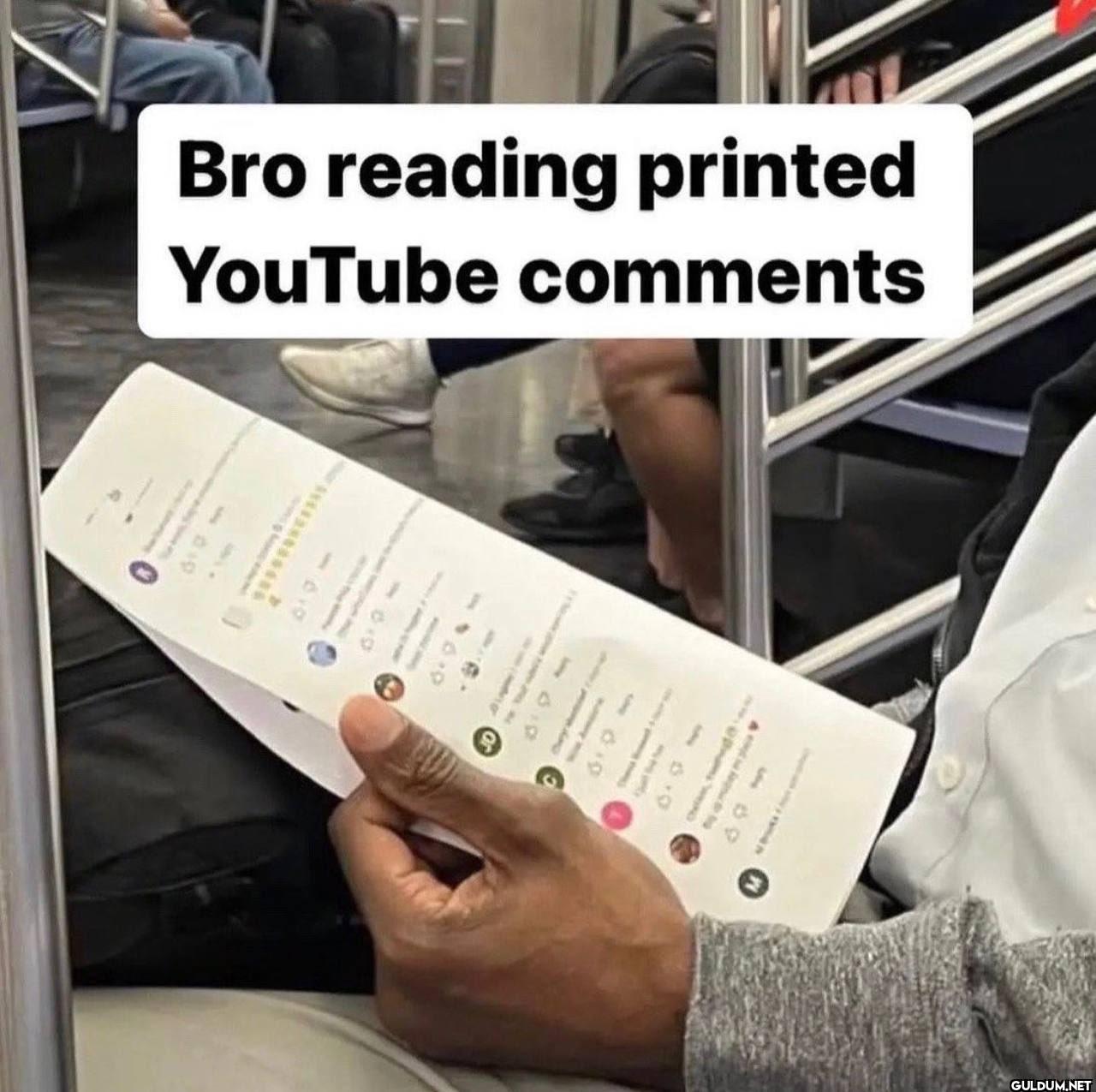 Bro reading printed...