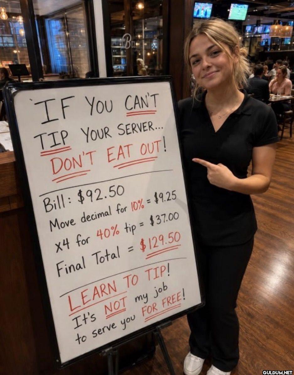 IF YOU CAN'T TIP YOUR...