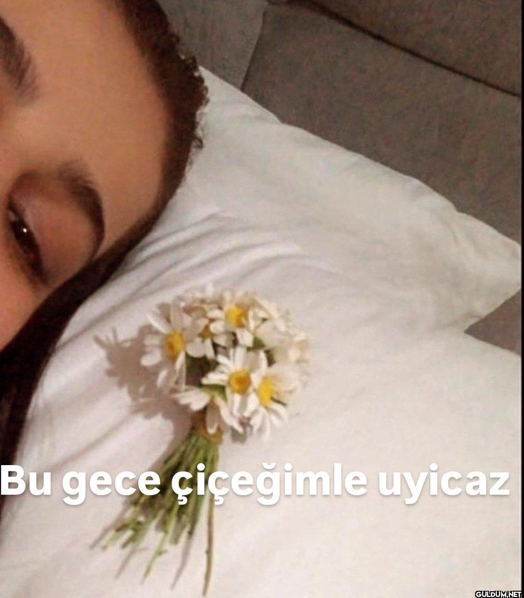 Bu gece çiçeğimle uyicaz