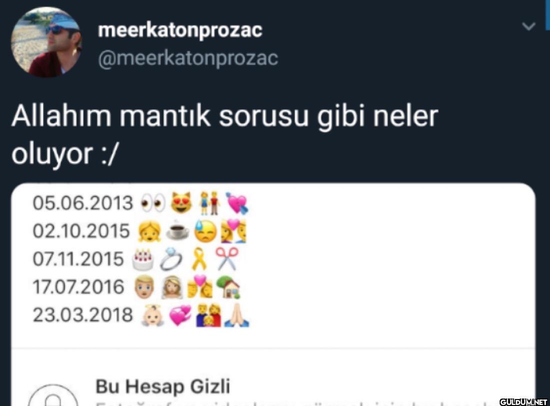 Allahım mantık sorusu gibi...
