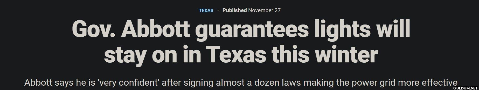 TEXAS Published November...