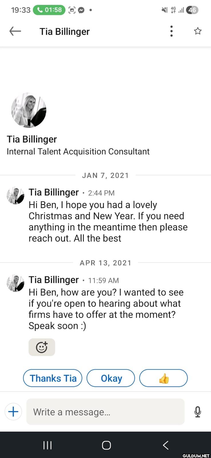 My friend got a Linkedin...