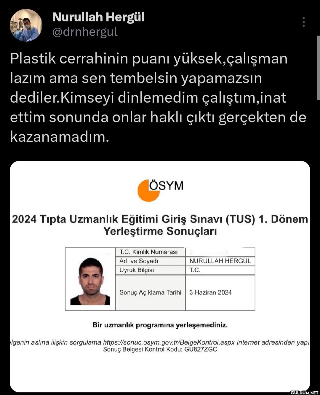 Plastik cerrahinin puanı...