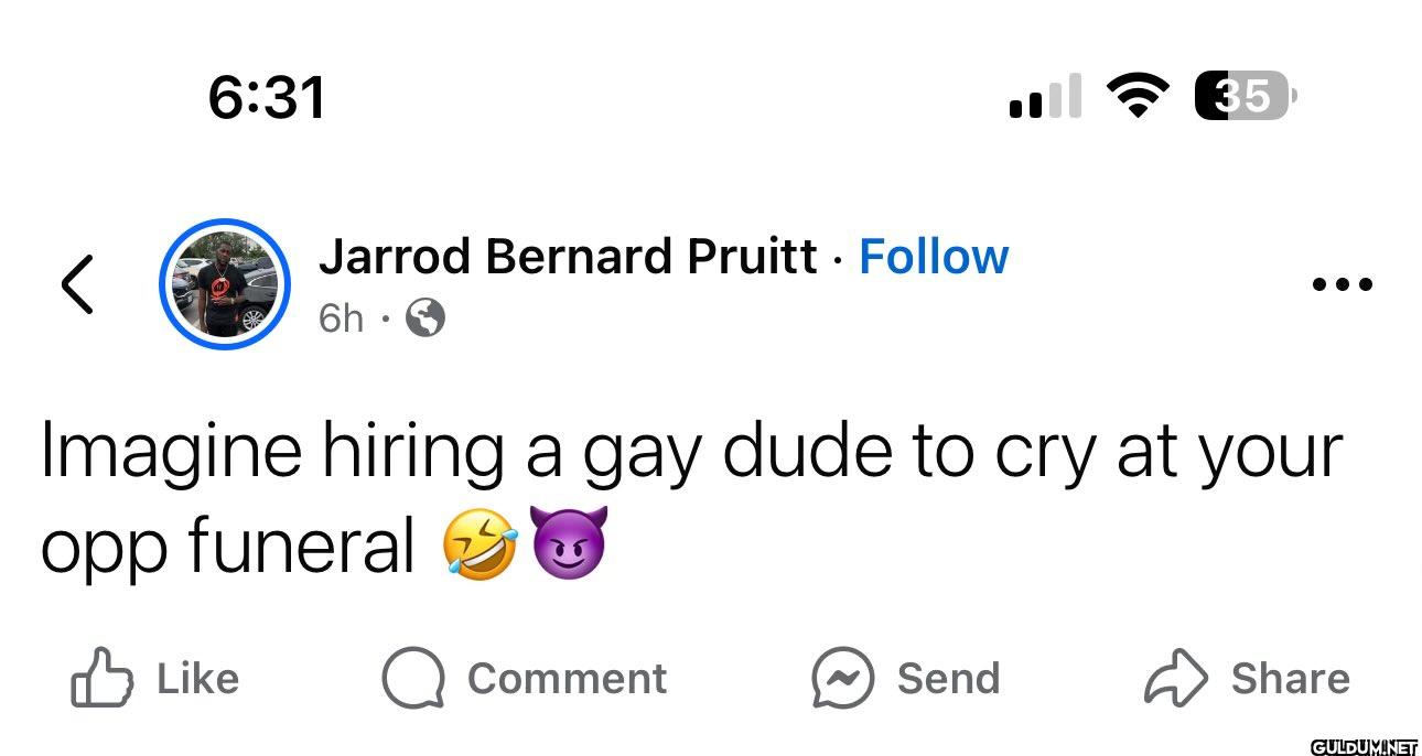 Bro 💀    6:31 Jarrod...