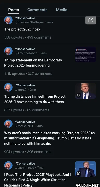 Posts Comments Media ✓...