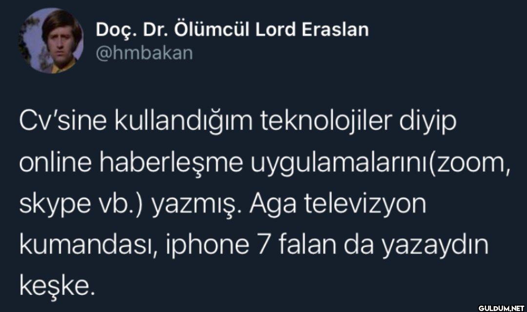 Cv'sine kullandığım...