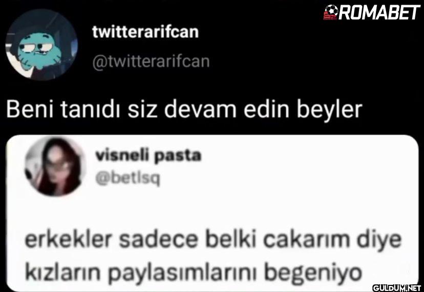 Beni tanıdı siz devam edin...