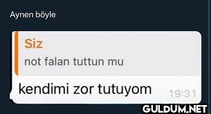 Aynen böyle Siz not falan...