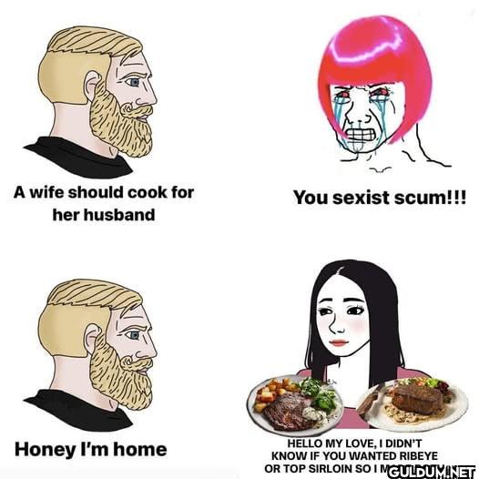 👇    A wife should cook...