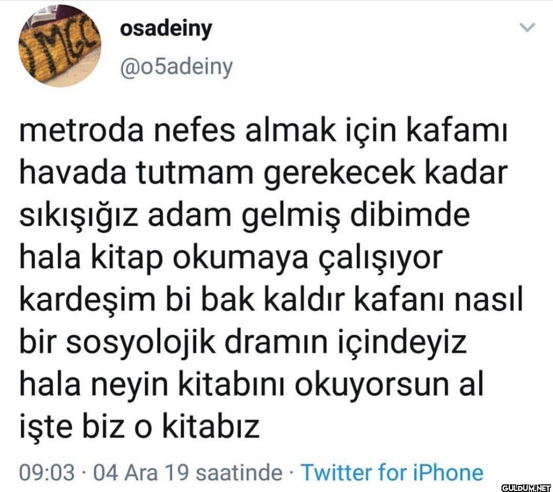 metroda nefes almak için...