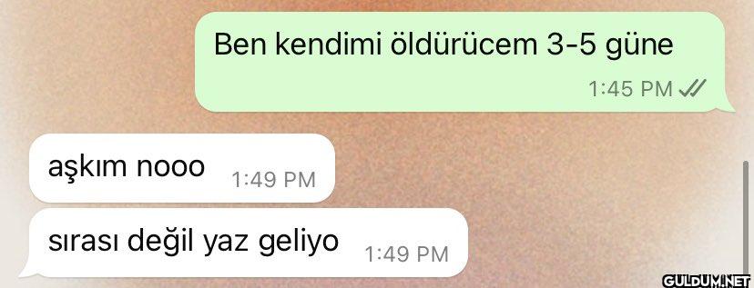 Ben kendimi öldürücem 3-5...