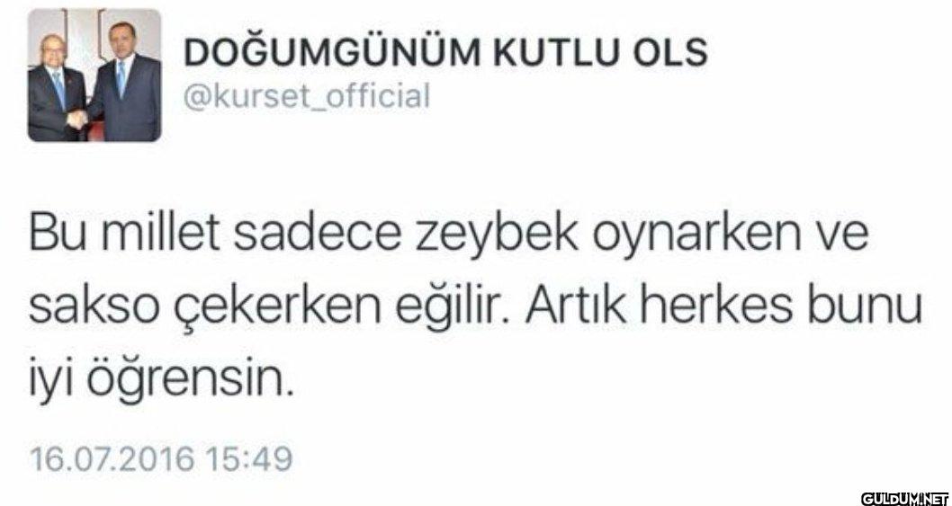 Bu millet sadece zeybek...