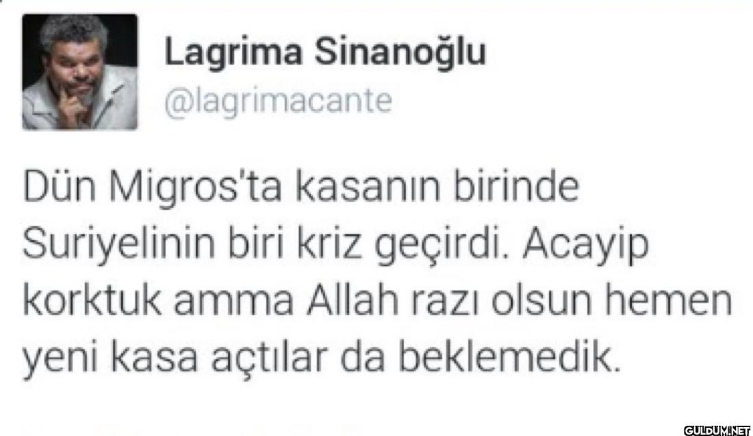 Dün Migros'ta kasanın...