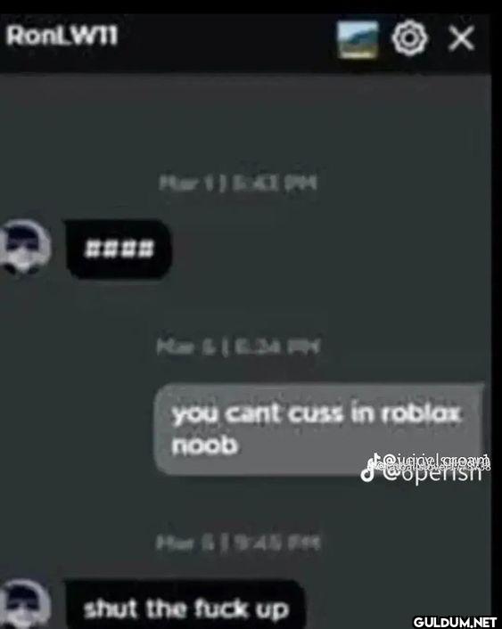 RonLW11 #### you cant cuss...