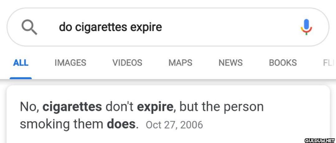 do cigarettes expire ALL...