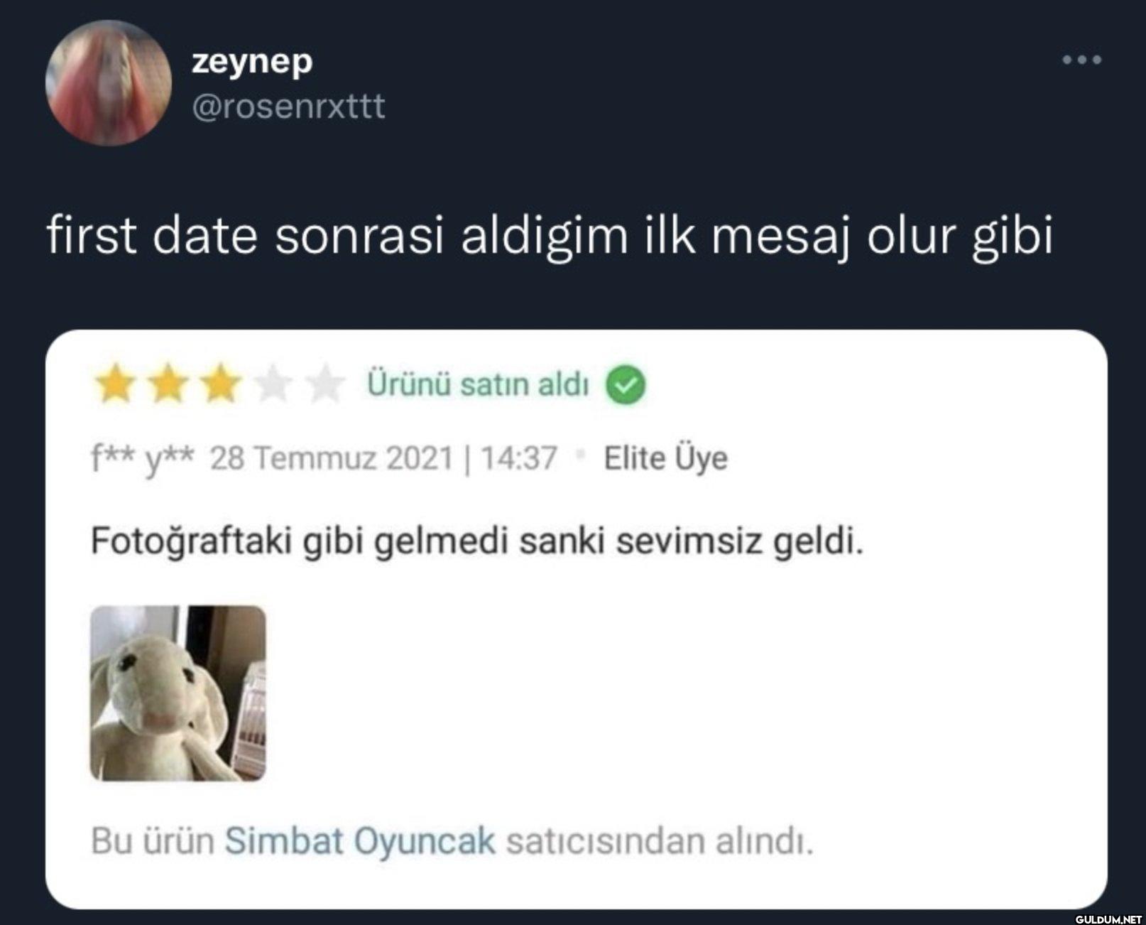 first date sonrasi aldigim...