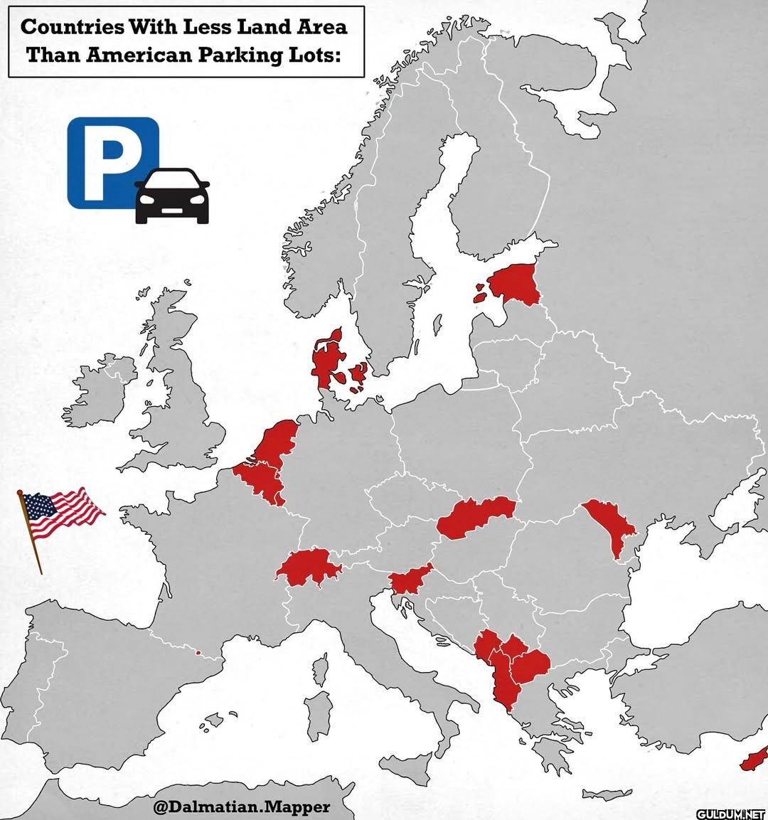 Countries with less land...