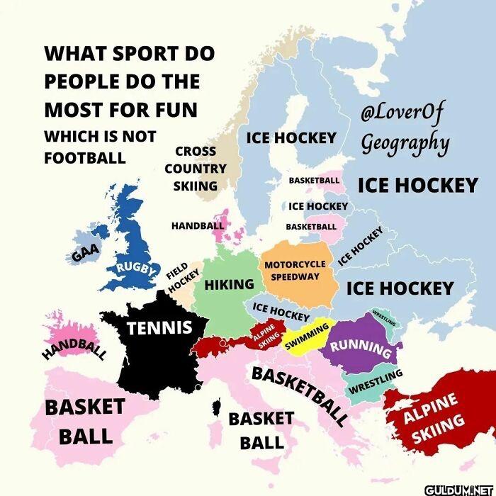 4. What sport do people do...