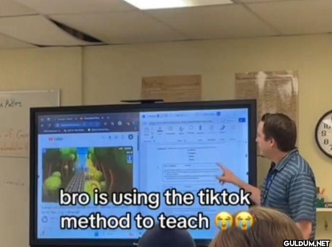 bro is using the tiktok...