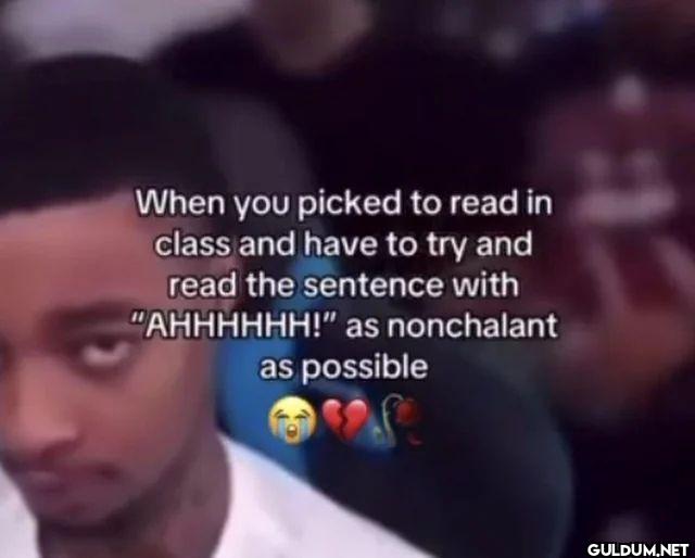 When you picked to read in...