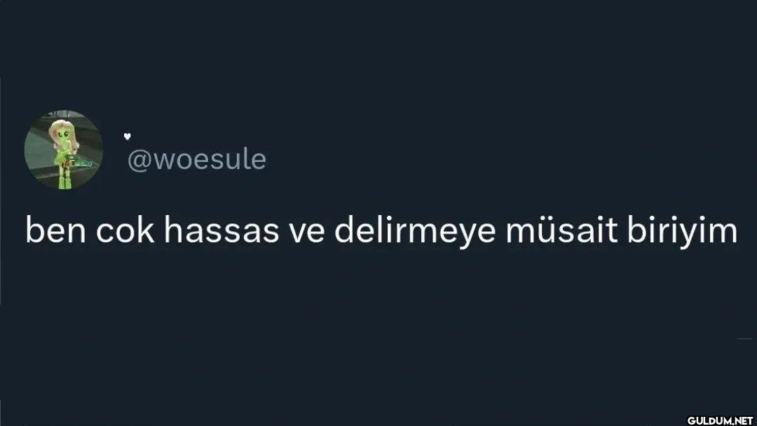 ben cok hassas ve...