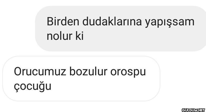 Birden dudaklarına...