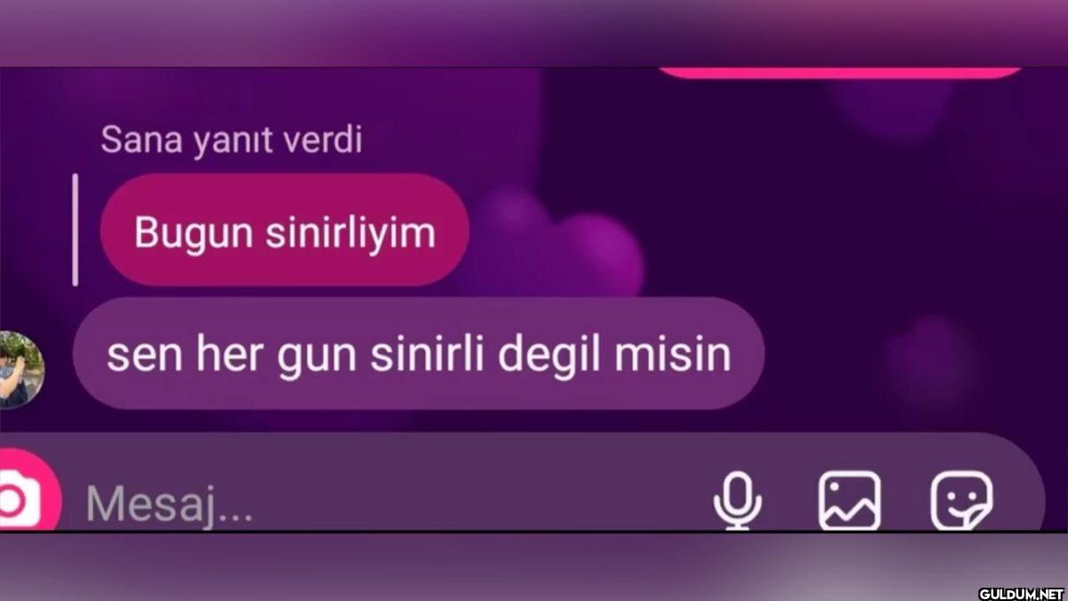 Sana yanıt verdi Bugun...