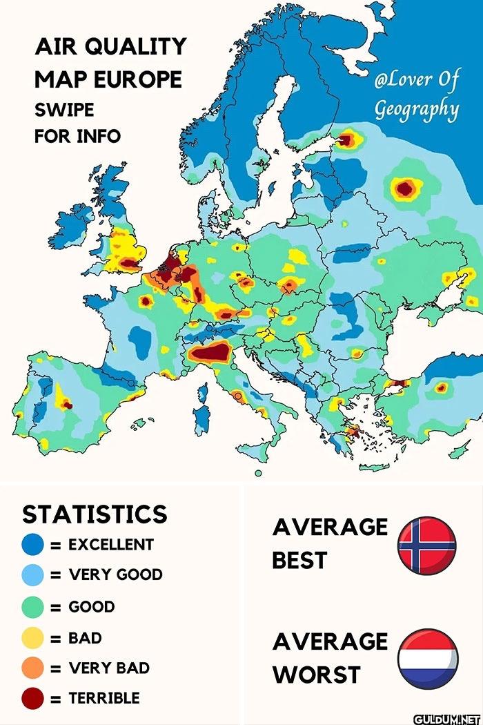 18. AIR quality map Europe...