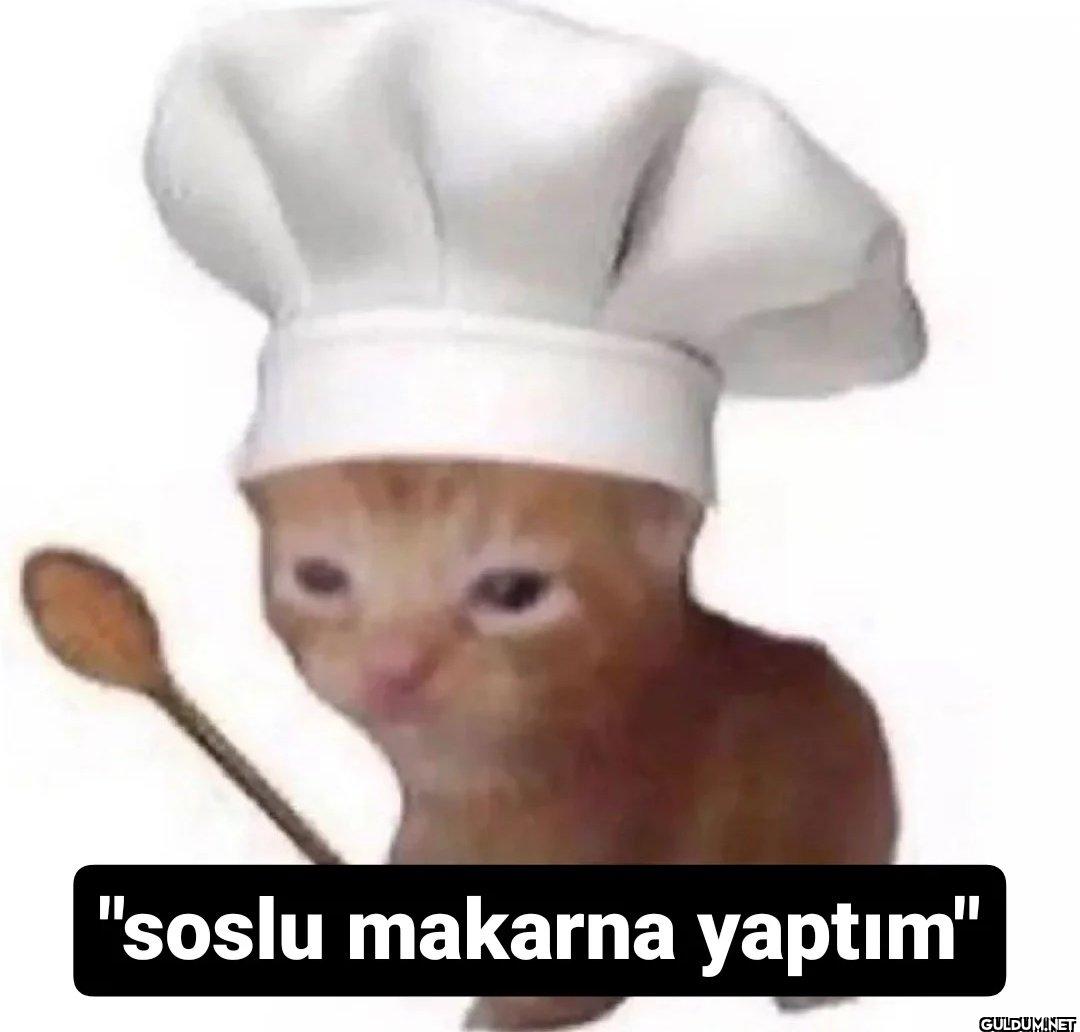 "soslu makarna yaptım"