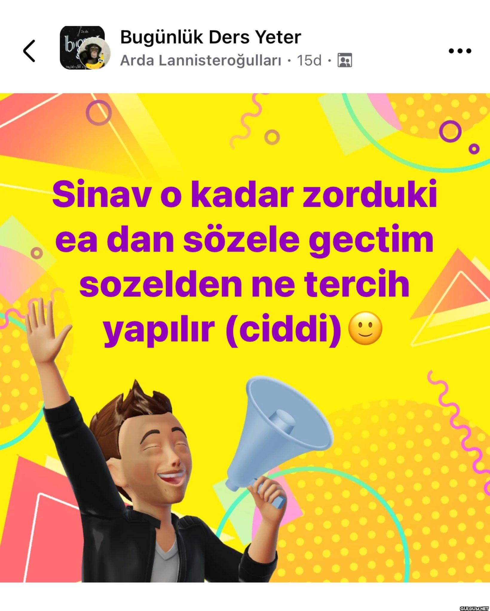 Sınava giren ‘’mezuna...