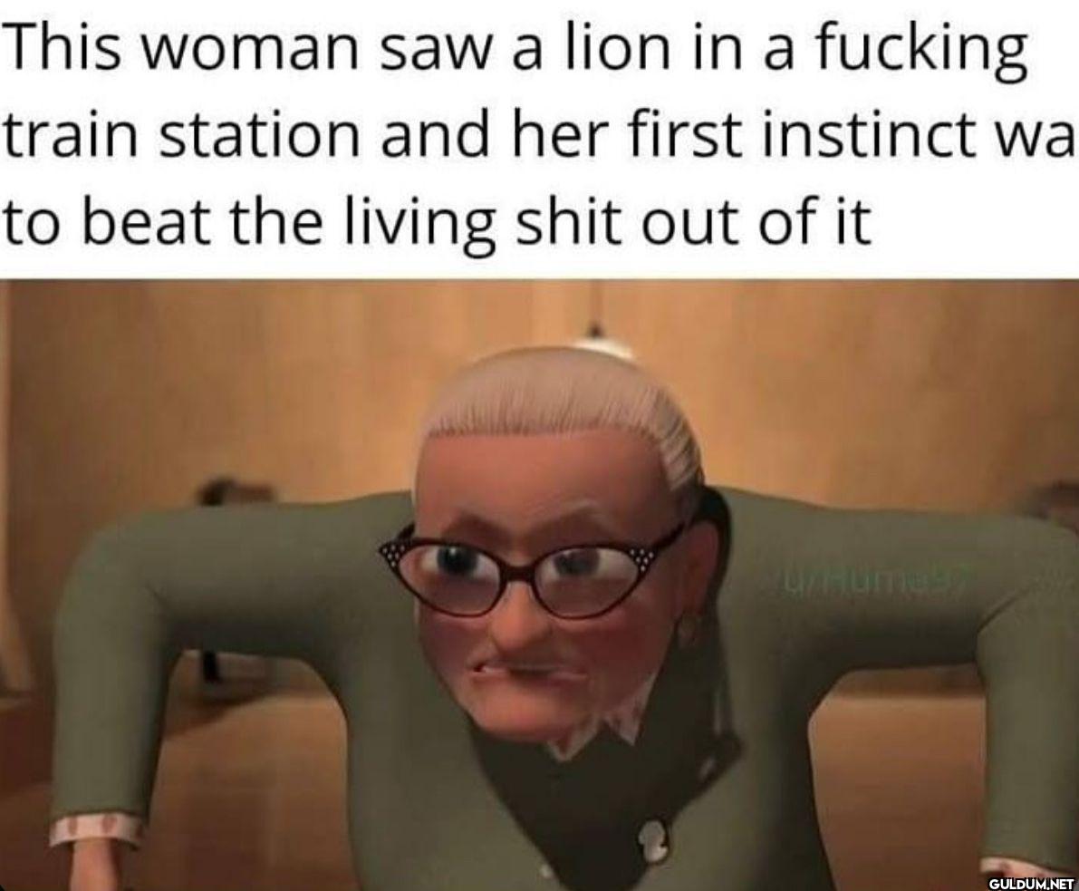 This woman saw a lion in a...