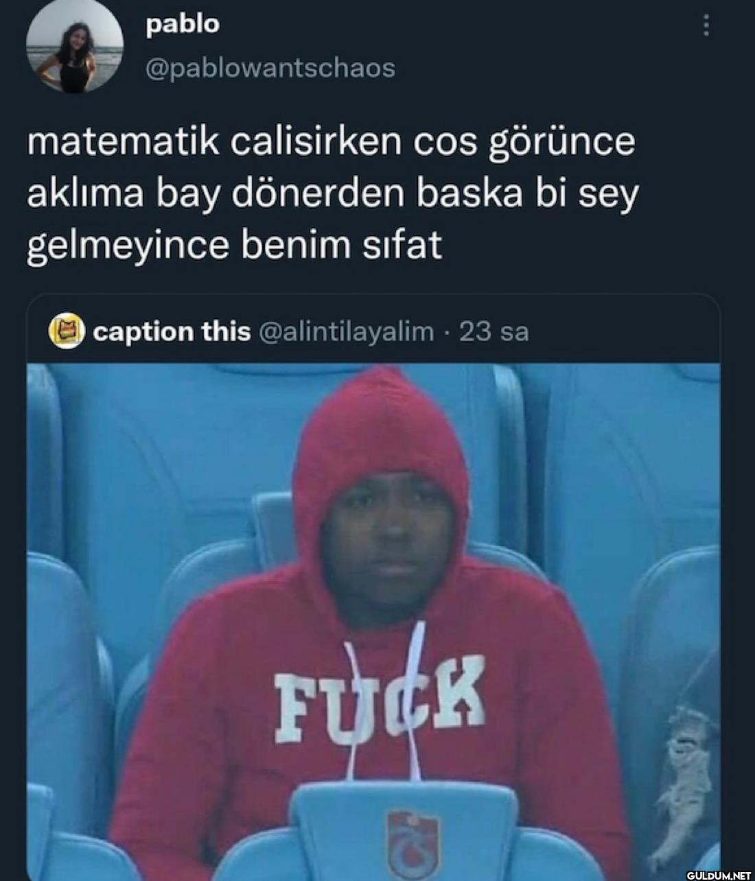 matematik calisirken cos...