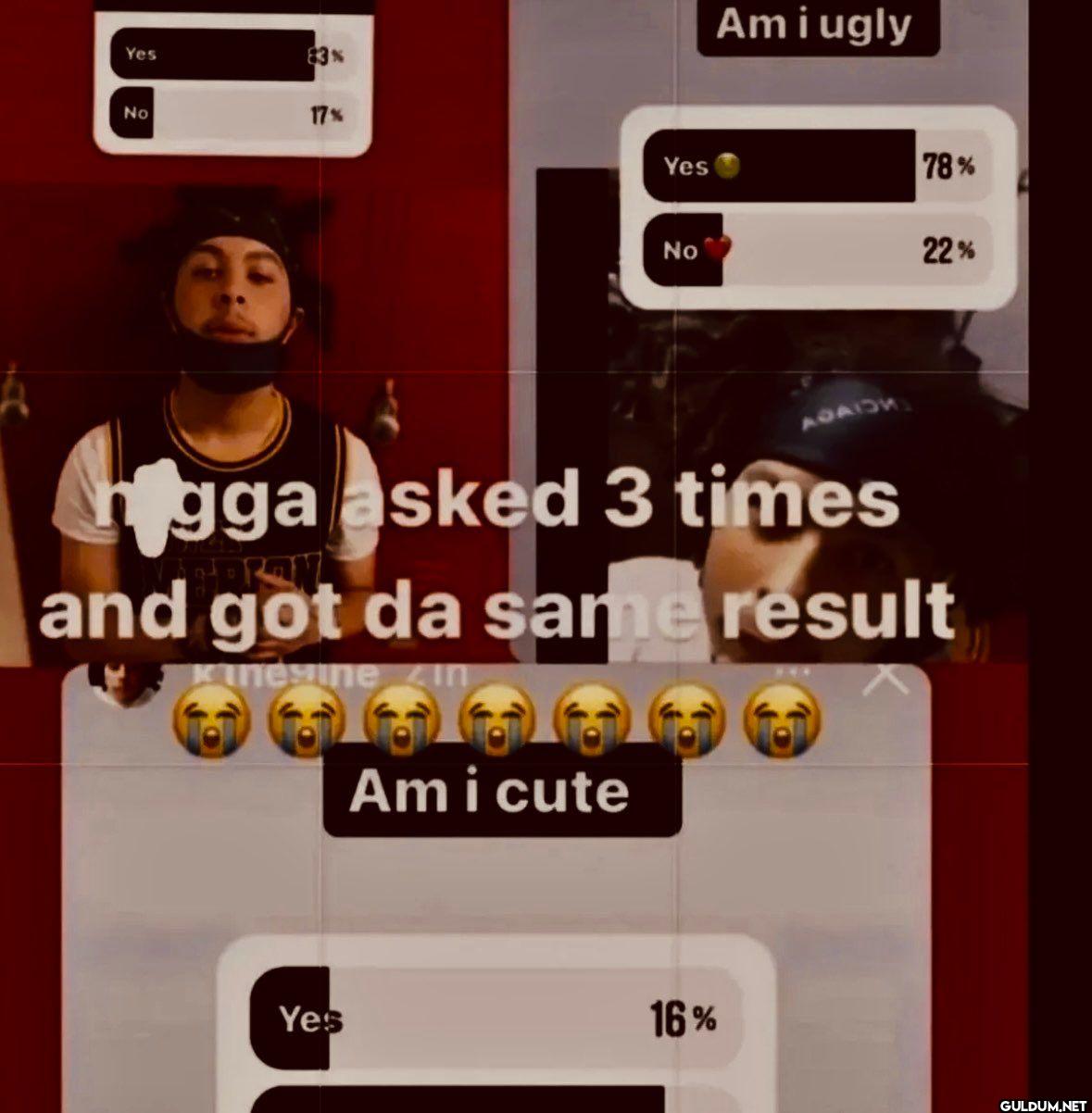 Yes 83% No 17% Am i ugly...
