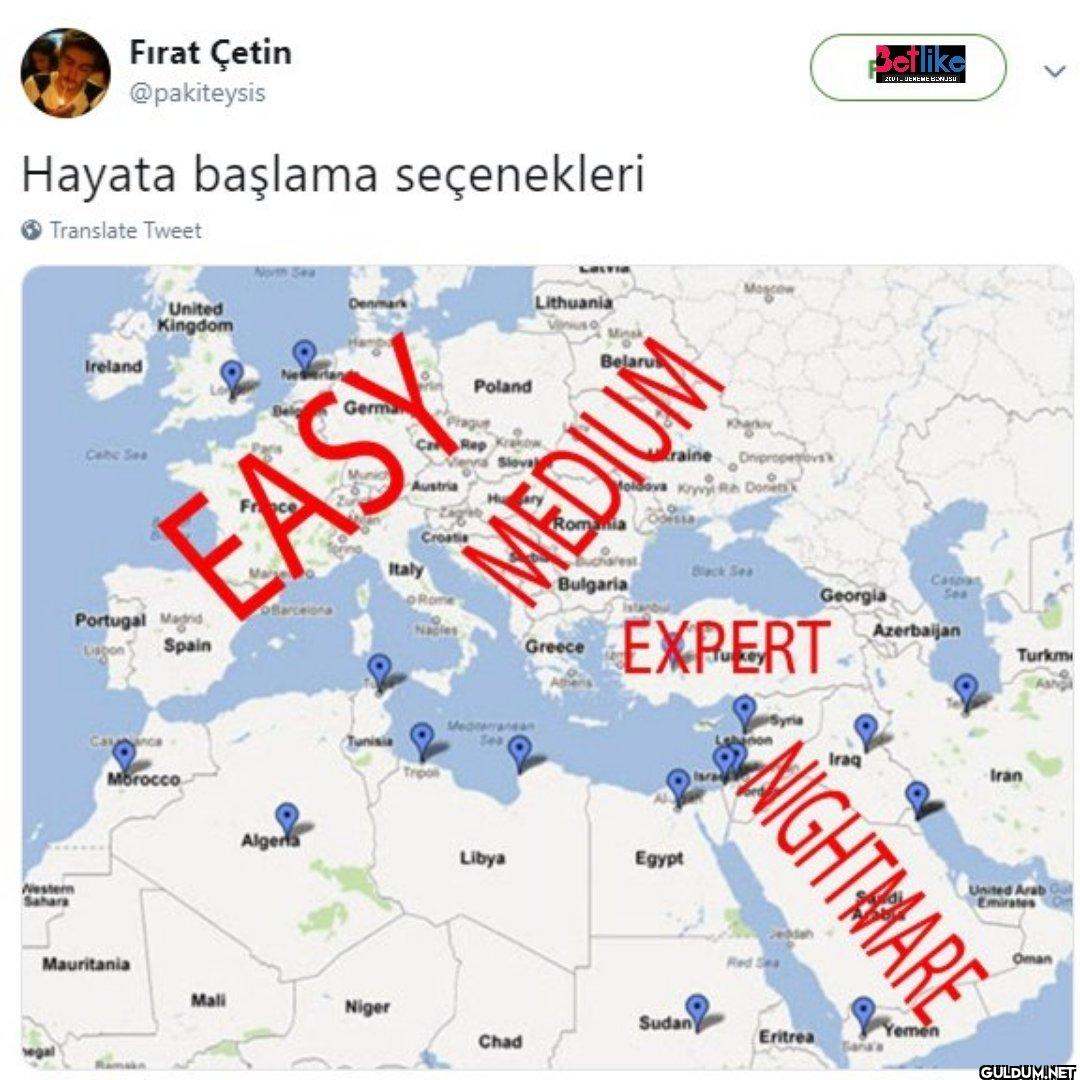 Hayata başlama seçenekleri...