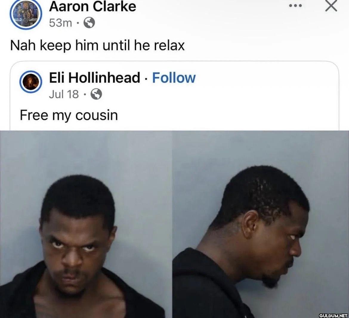 Aaron Clarke 53m Nah keep...