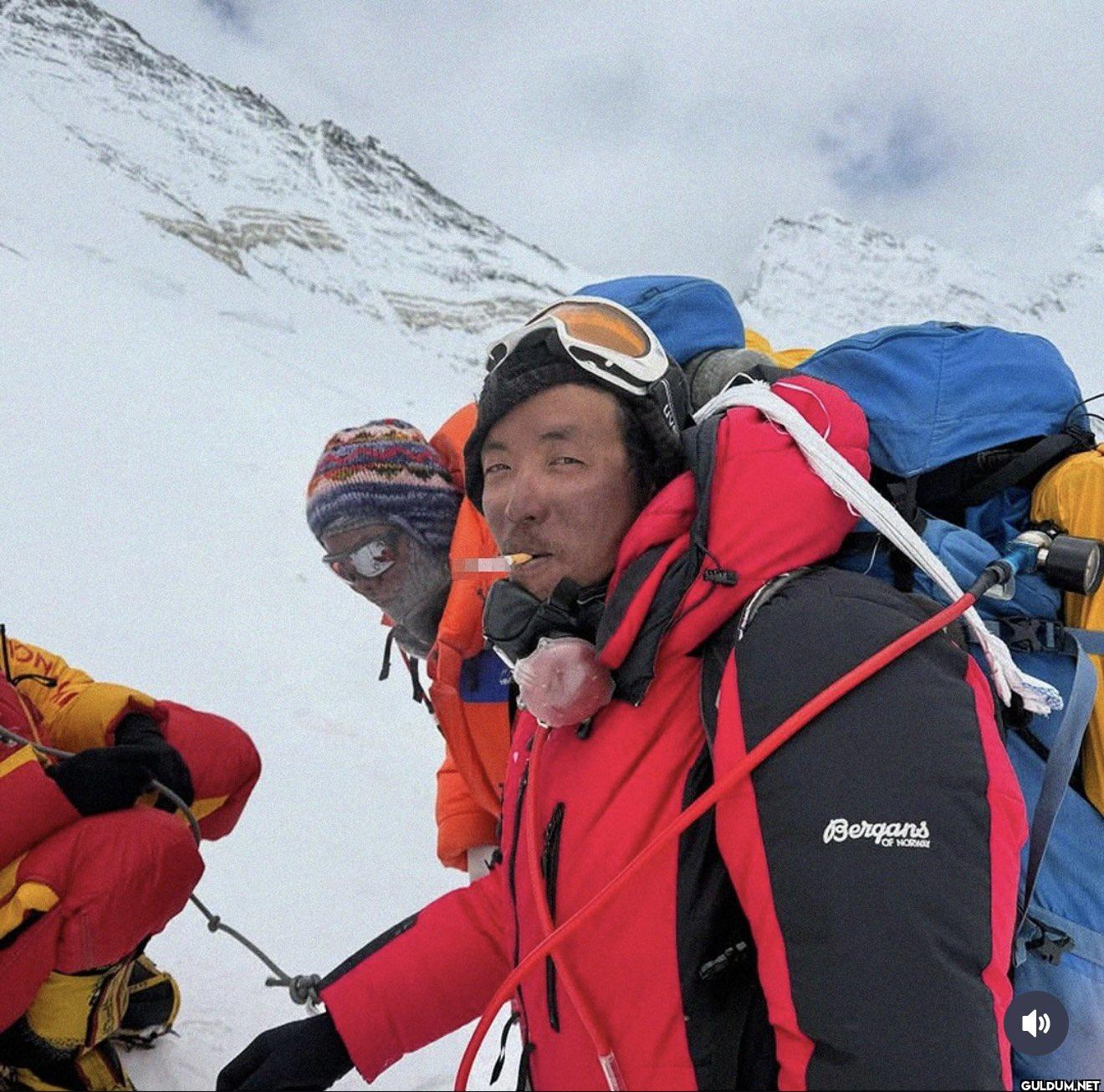 A Sherpa taking a...