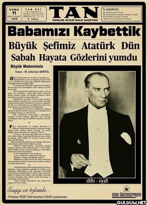 Saygı, sevgi, özlem ve...
