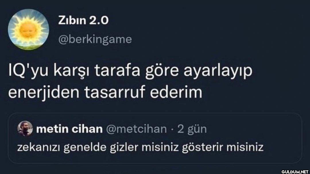 IQ'yu karşı tarafa göre...