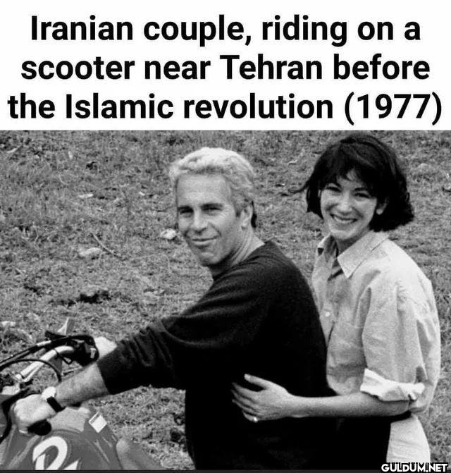 Iranian couple, riding on...