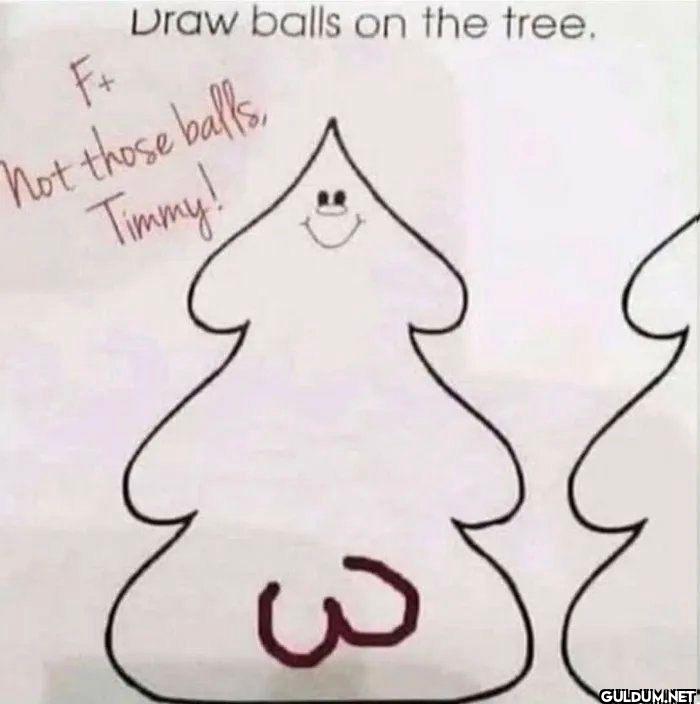F+ Draw balls on the tree....