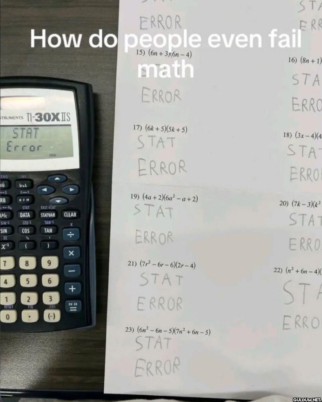 ERROR STA ER How do people...