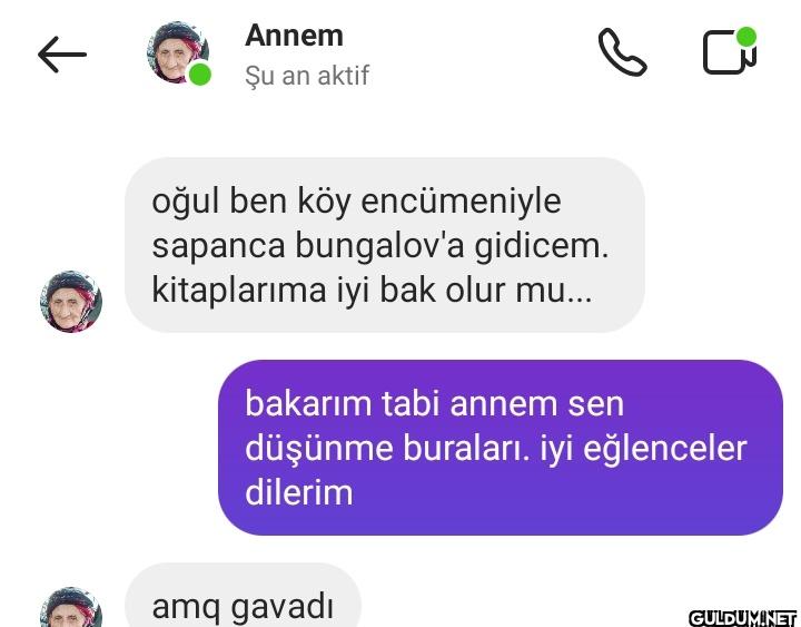← Annem Şu an aktif a oğul...