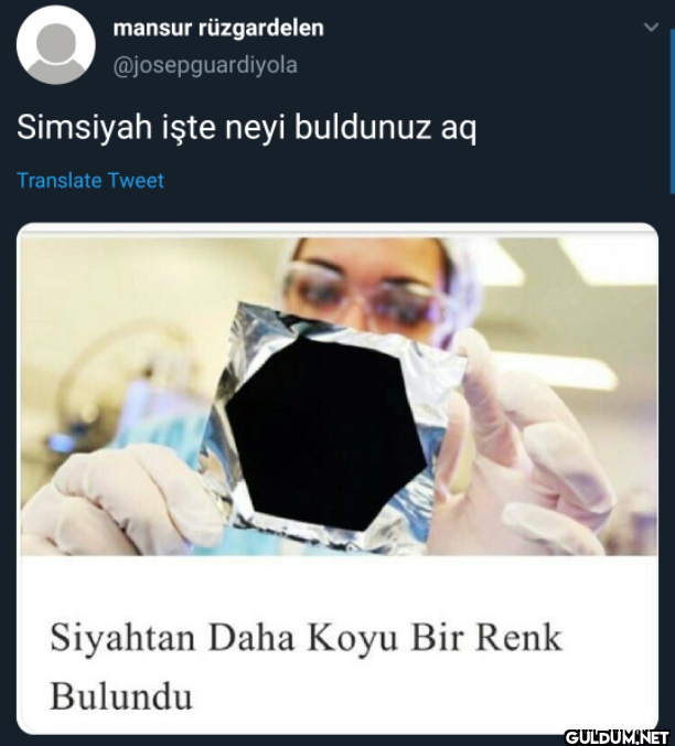 Simsiyah işte neyi...