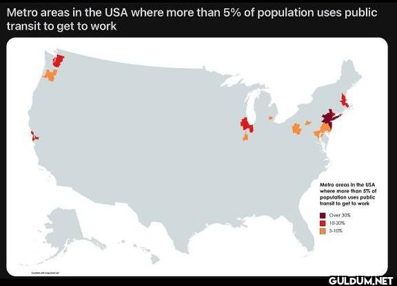 Metro areas in the USA...