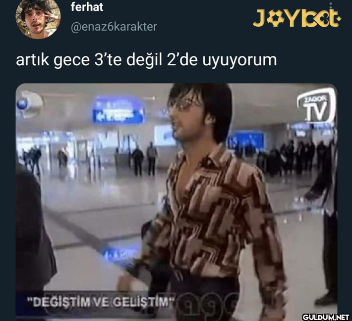 J*Ybet artık gece 3'te...