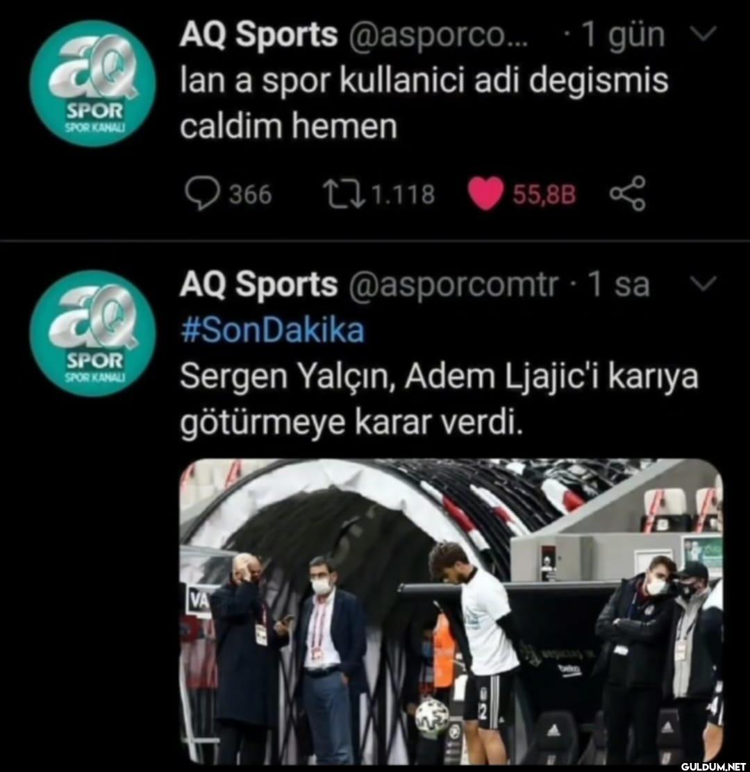 · 1 gün lan a spor...