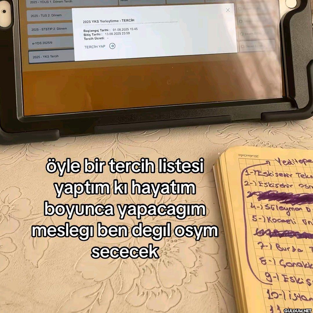 2025-YDUS 1 Donem Tercih...