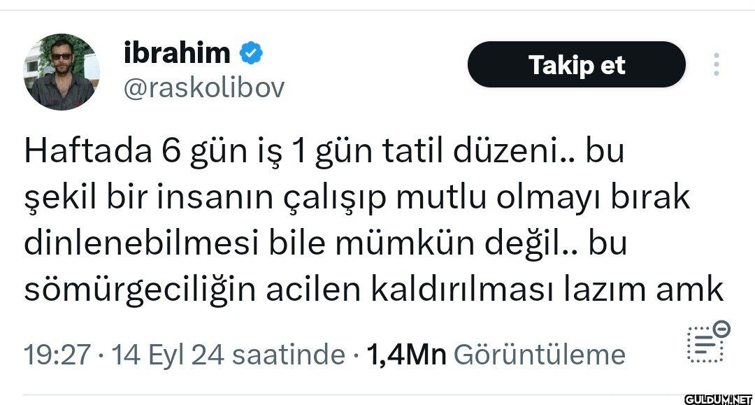 Takip et Haftada 6 gün iş...