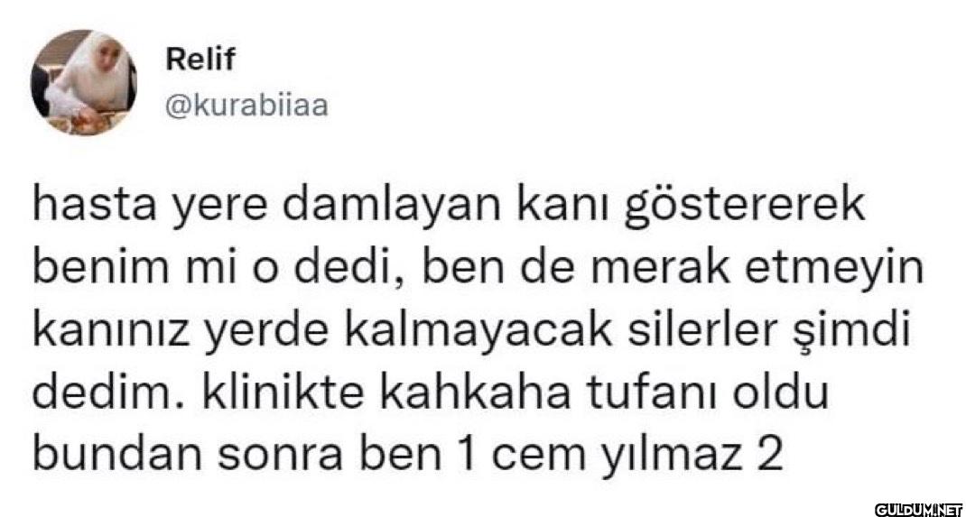 hasta yere damlayan kanı...