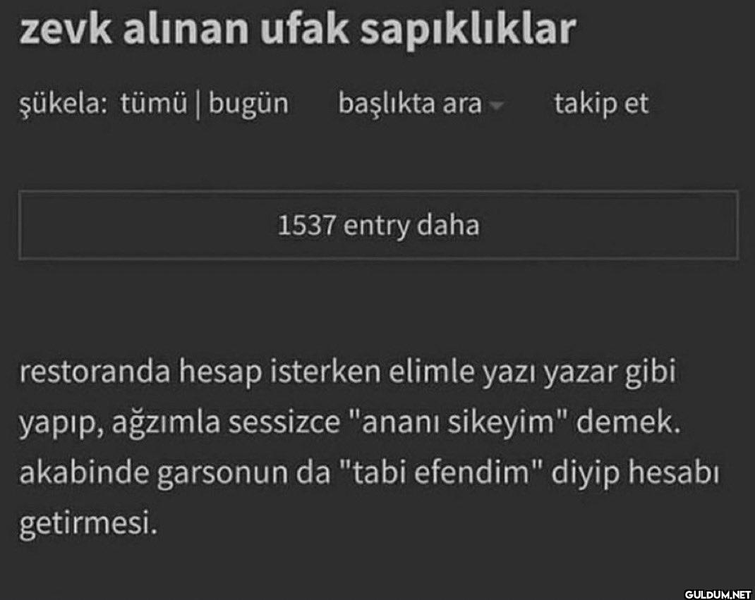 zevk alınan ufak...